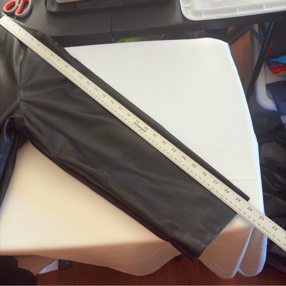 Chico’s Black Faux Leather Women's Jacket - Picture 8 of 11